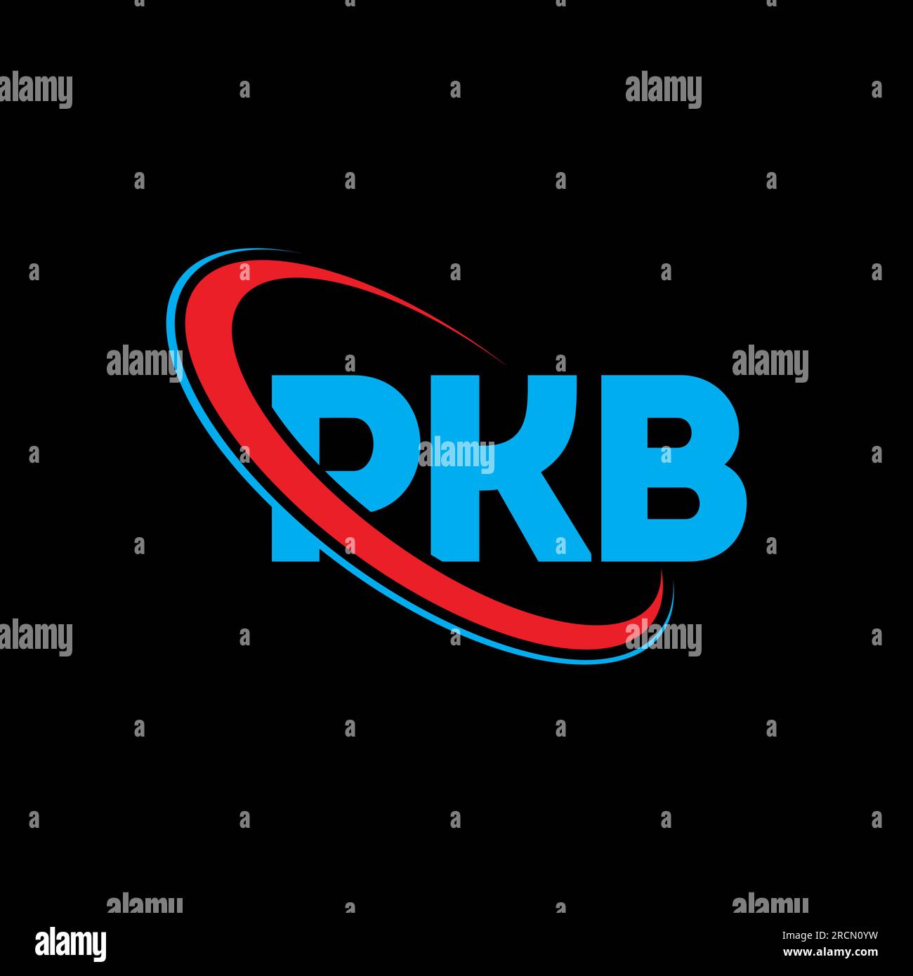 PKB logo. PKB letter. PKB letter logo design. Initials PKB logo linked with circle and uppercase monogram logo. PKB typography for technology, busines Stock Vector