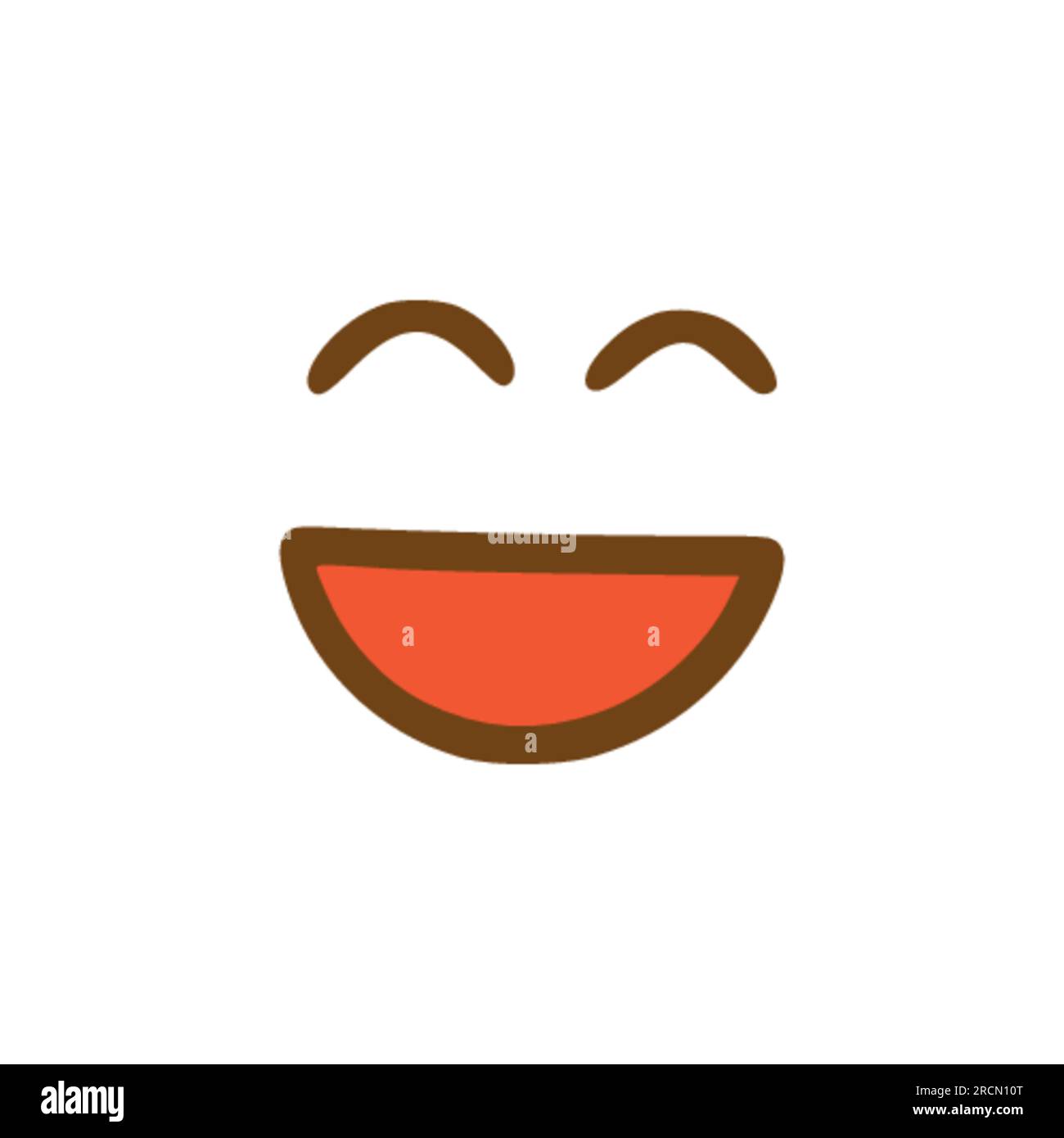 Laughing face doodle icon. Emoticon in hand drawn style isolated on white  background Stock Vector Image \u0026 Art - Alamy, image size:1300x1390