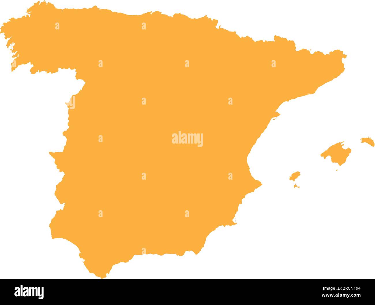 ORANGE CMYK color map of SPAIN Stock Vector Image & Art Alamy