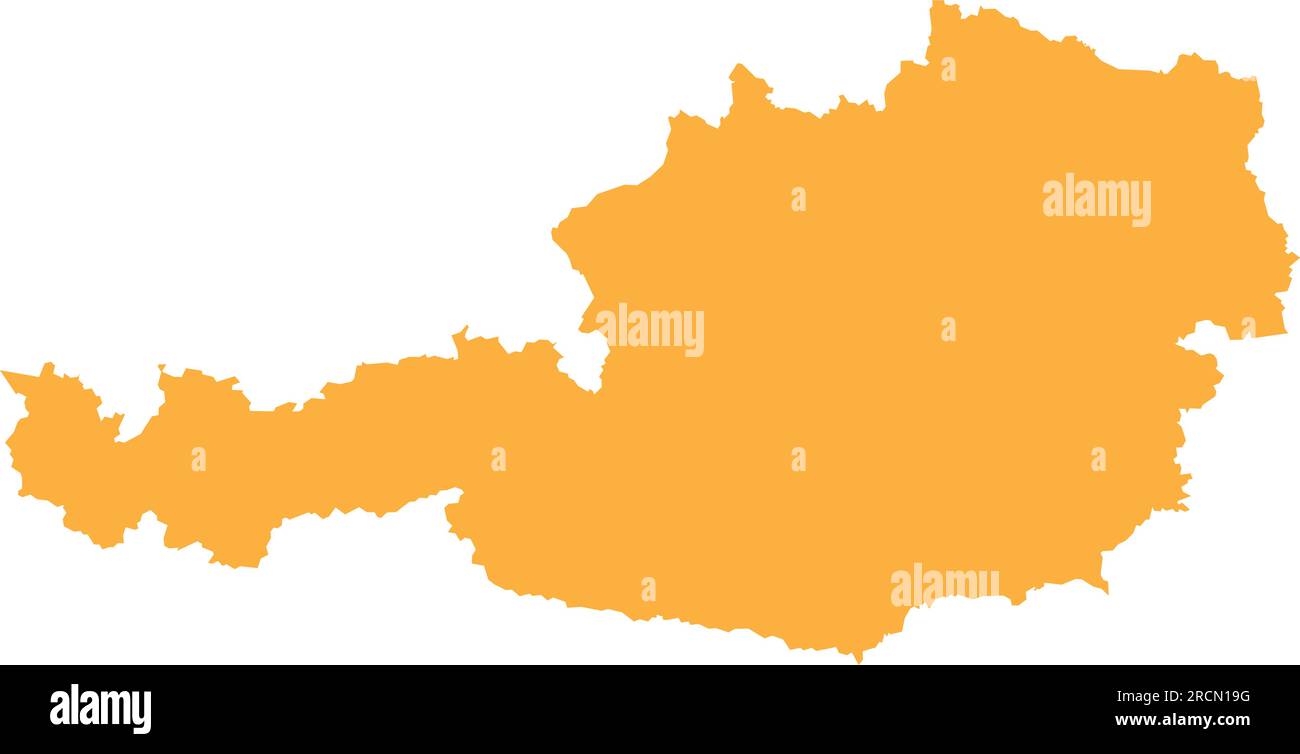 Orange Cmyk Color Map Of Austria Stock Vector Image Art Alamy