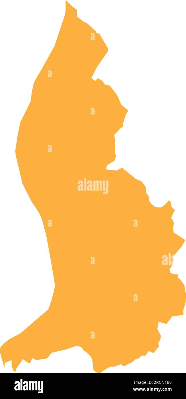 ORANGE CMYK color map of LIECHTENSTEIN Stock Vector