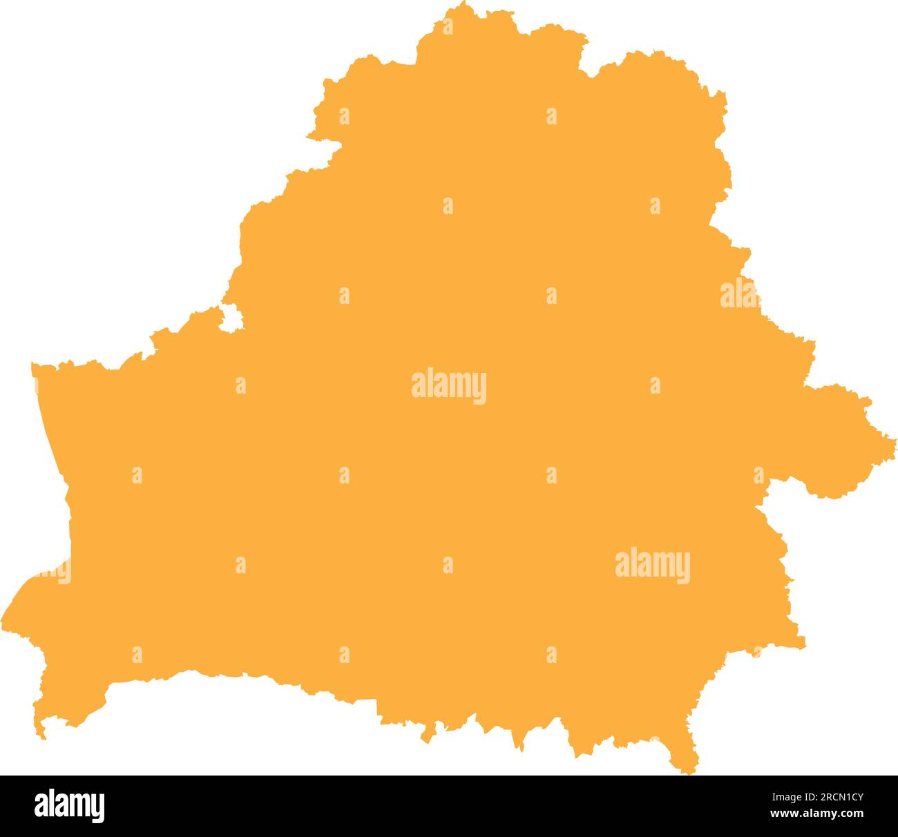 ORANGE CMYK color map of BELARUS Stock Vector