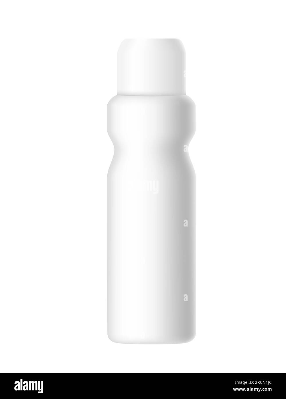 Blank template of roll on antiperspirant deodorant plastic package of