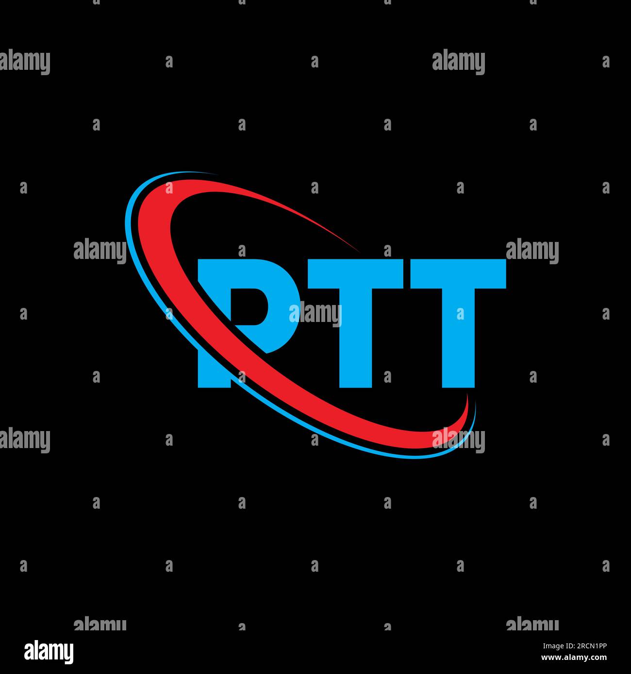 PTT logo. PTT letter. PTT letter logo design. Initials PTT logo linked with circle and uppercase monogram logo. PTT typography for technology, busines Stock Vector