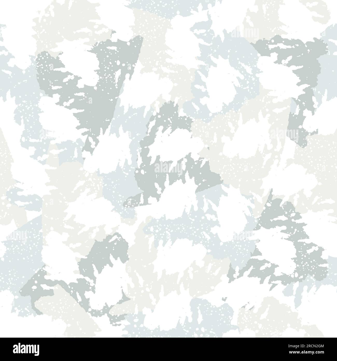 Vector multicolor seamless pattern from white, green blots. Free form abstract spots. Stock Vector