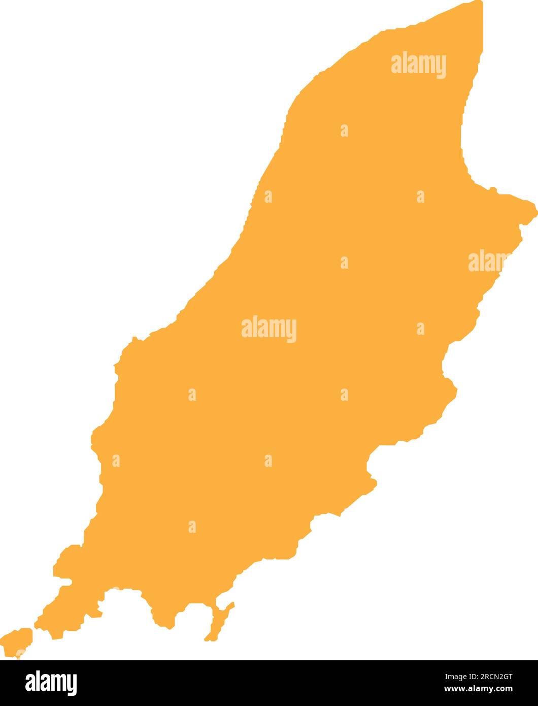ORANGE CMYK color map of ISLE OF MAN Stock Vector
