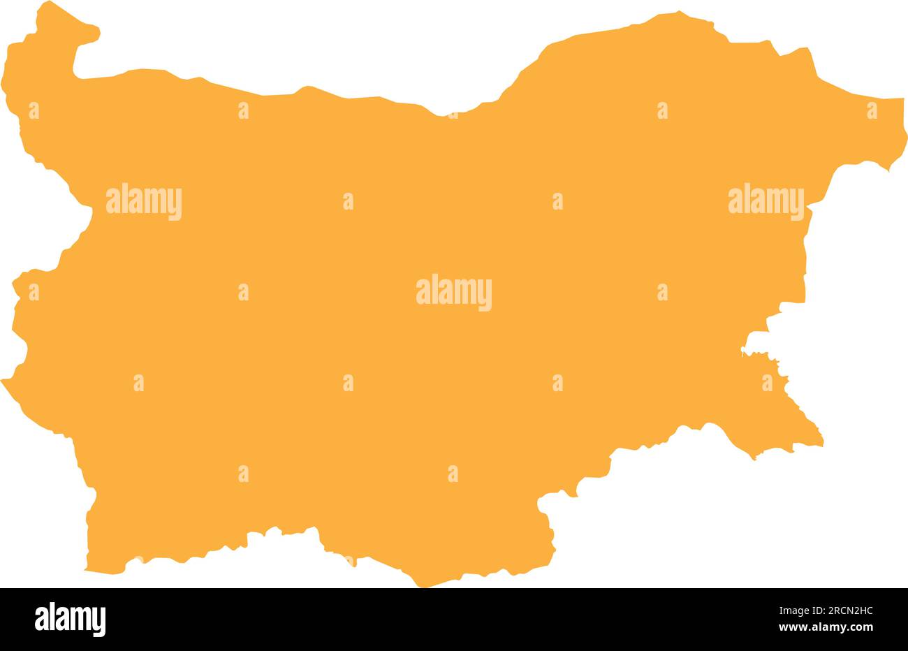 ORANGE CMYK color map of BULGARIA Stock Vector