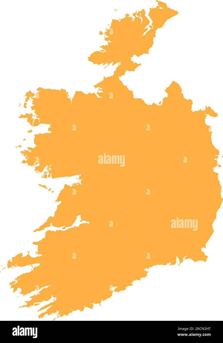 ORANGE CMYK color map of REPUBLIC OF IRELAND Stock Vector