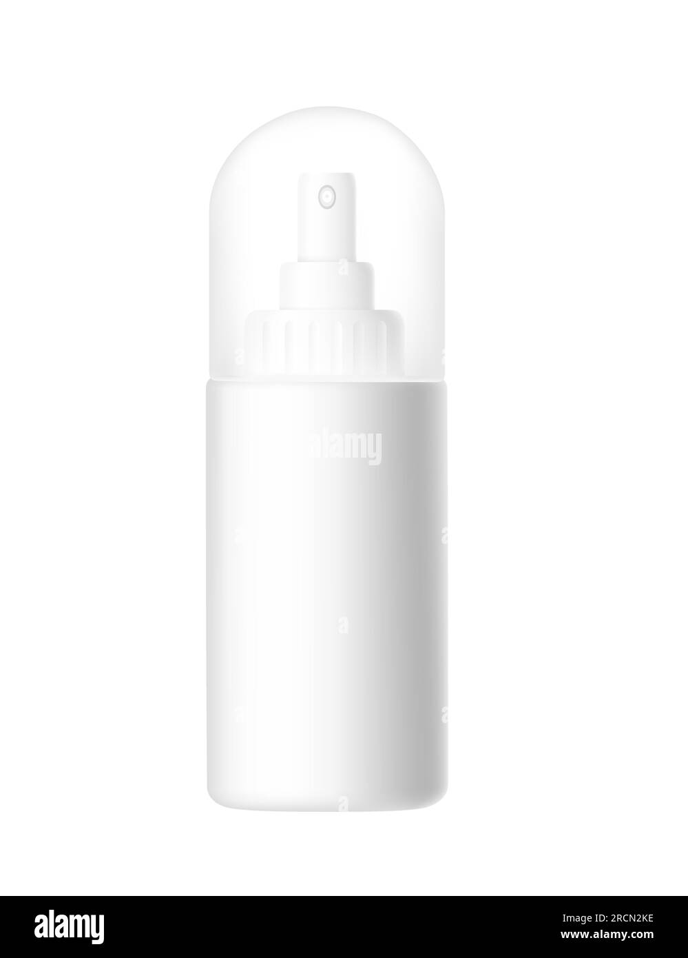 Blank template of spray can antiperspirant deodorant plastic package of