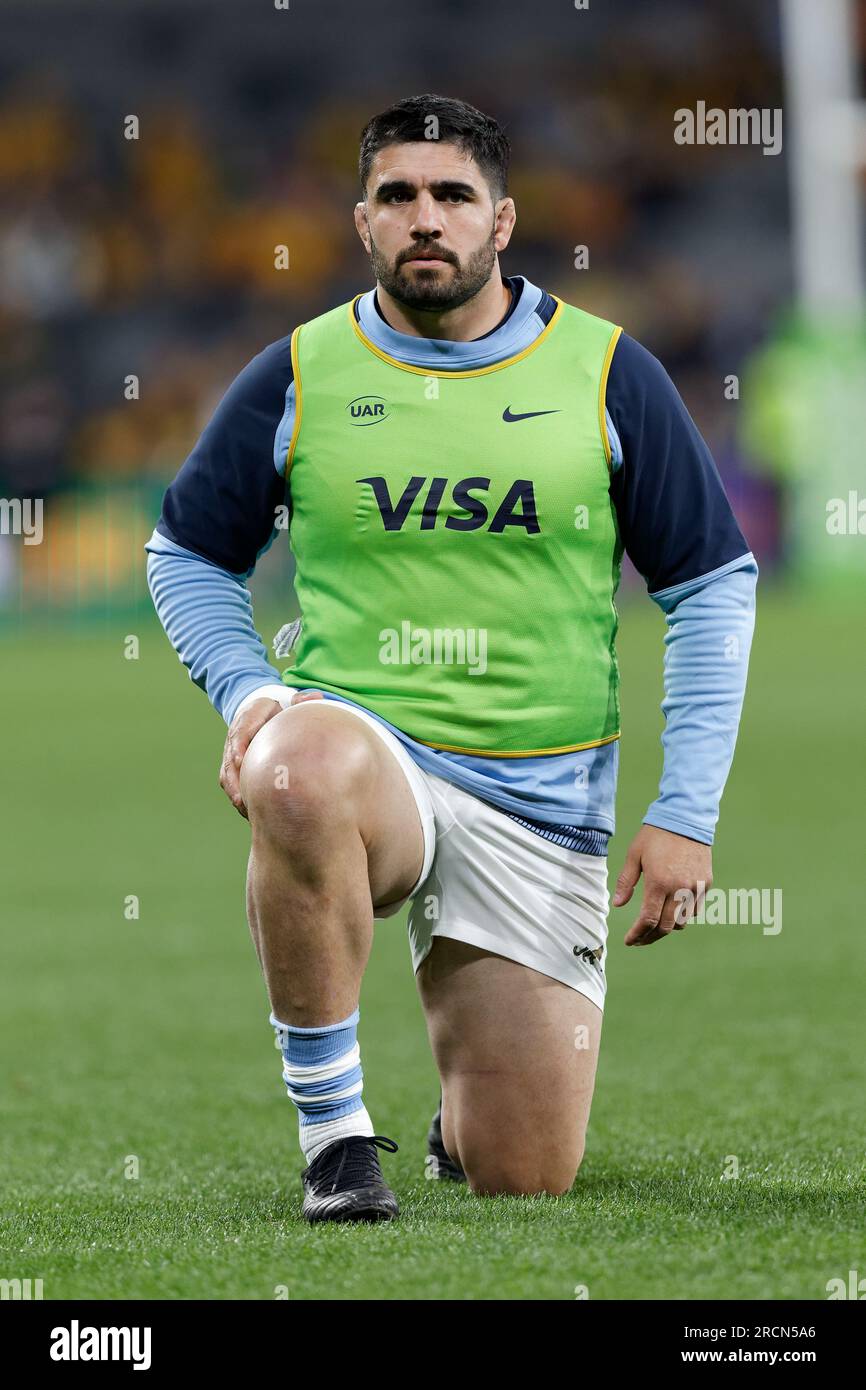 Sydney, Australia. 15th July, 2023. Rodrigo Bruni of Argentina warms up before the eToro Rugby Championship 2023 match between Australia and Argentina at CommBank Stadium on July 15, 2023 in Sydney, Australia Credit: IOIO IMAGES/Alamy Live News Stock Photo