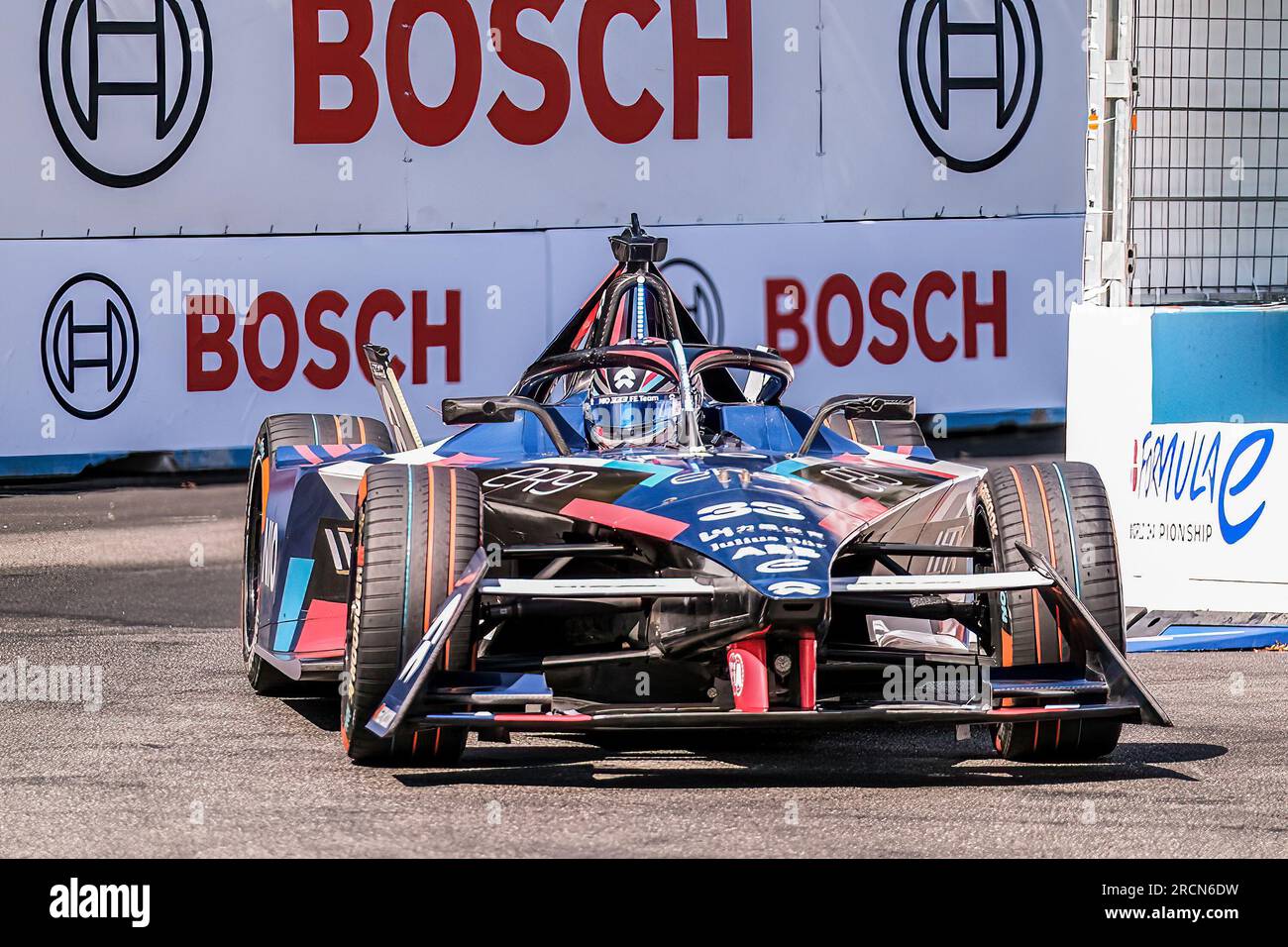 Rome, Italy. 15th July, 2023. Dan Ticktum of Great Britain and NIO 333 Formula E Team drives during the qualification of ABB FIA Formula E World Championship - 2023 Hankook Rome E-Prix Round 13. Credit: SOPA Images Limited/Alamy Live News Stock Photo
