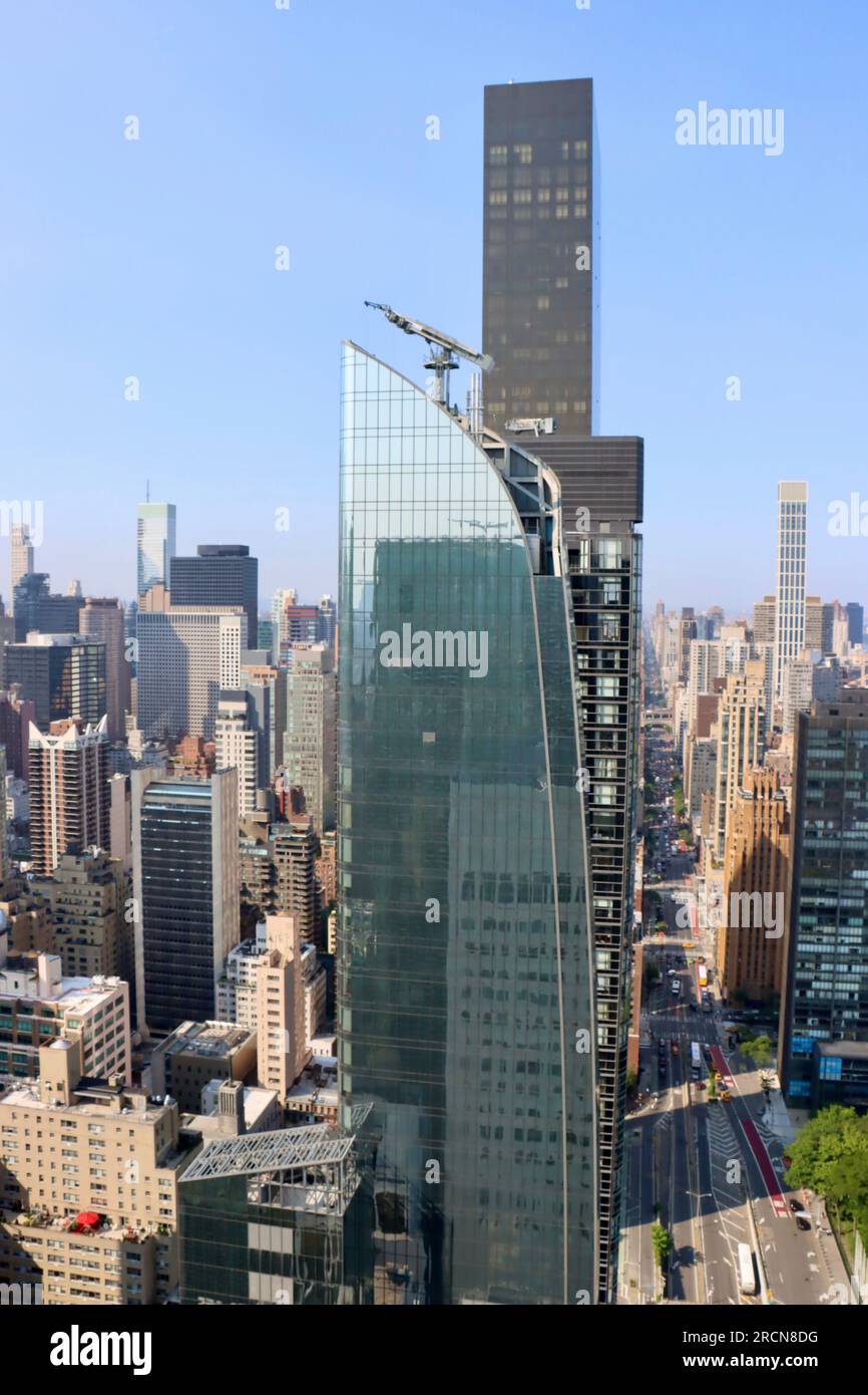 Aerial view of New York's Manhattan midtown buildings, New York, USA Stock Photo