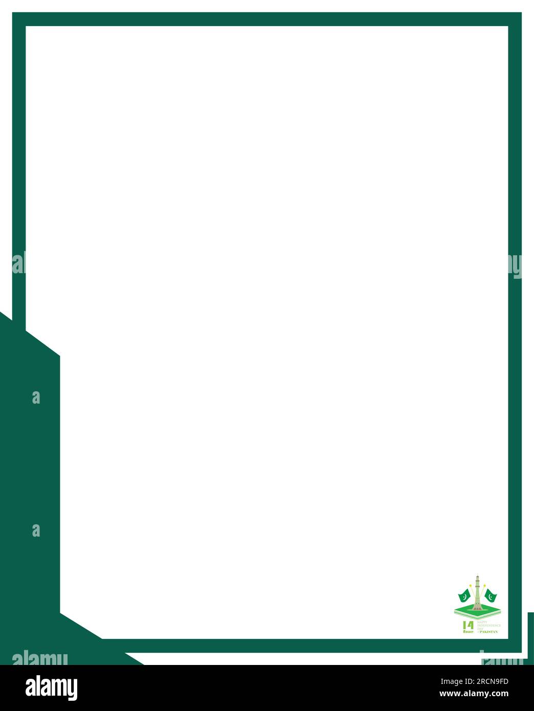 pakistan independence day post design template Stock Vector
