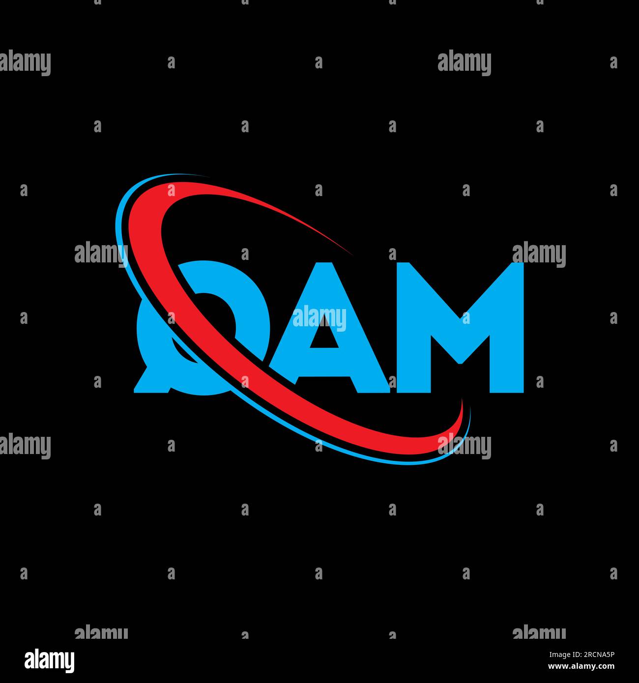 QAM logo. QAM letter. QAM letter logo design. Initials QAM logo linked