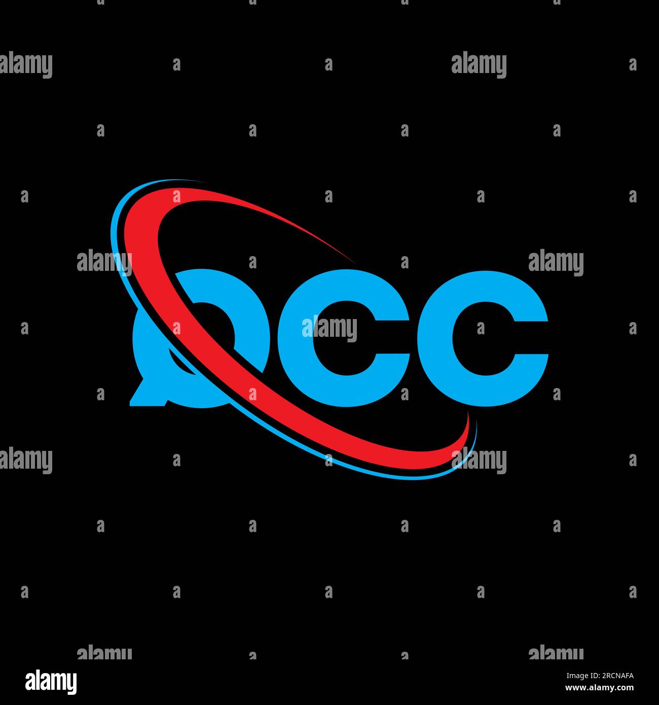 QCC logo. QCC letter. QCC letter logo design. Initials QCC logo linked