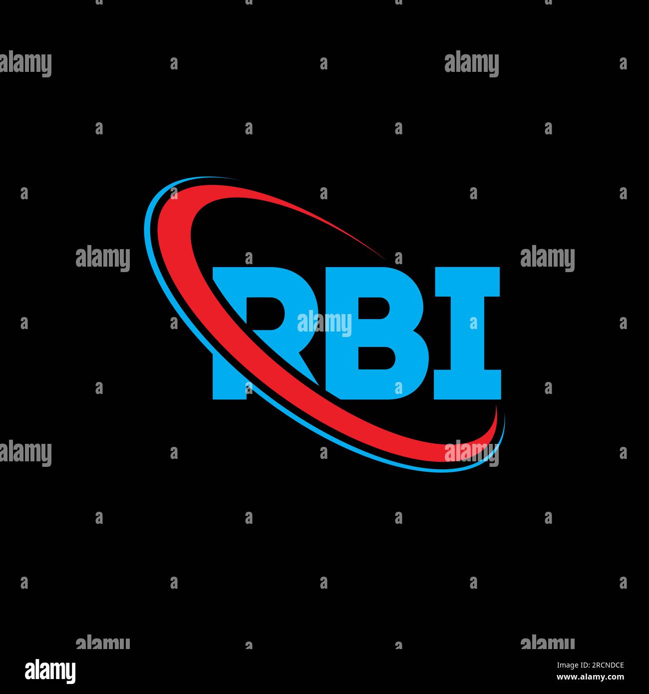 RBI logo. RBI letter. RBI letter logo design. Initials RBI logo linked with circle and uppercase monogram logo. RBI typography for technology, busines Stock Vector