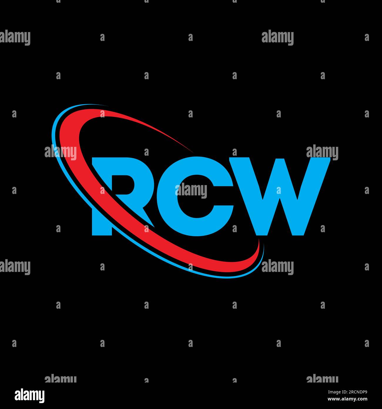 RCW logo. RCW letter. RCW letter logo design. Initials RCW logo linked with circle and uppercase
