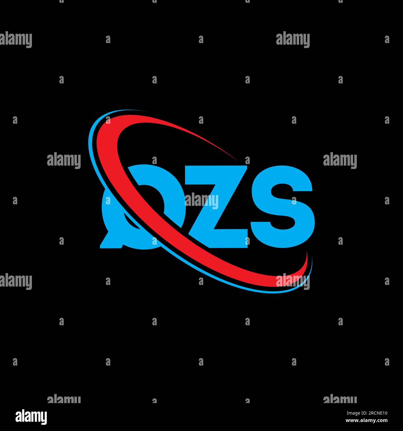 QZS Logo QZS Letter QZS Letter Logo Design Initials QZS Logo Linked 