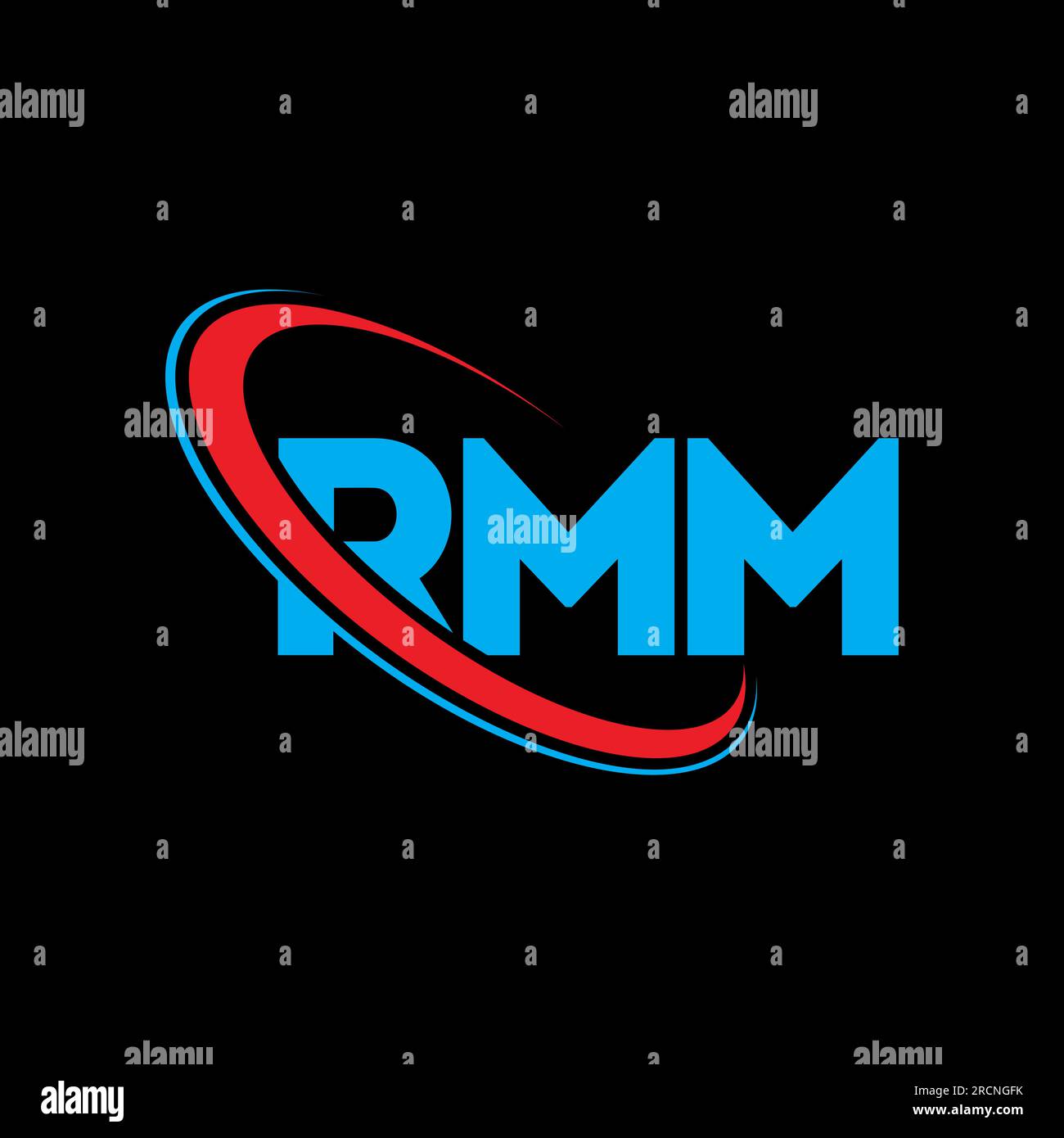 RMM logo. RMM letter. RMM letter logo design. Initials RMM logo linked with circle and uppercase monogram logo. RMM typography for technology, busines Stock Vector