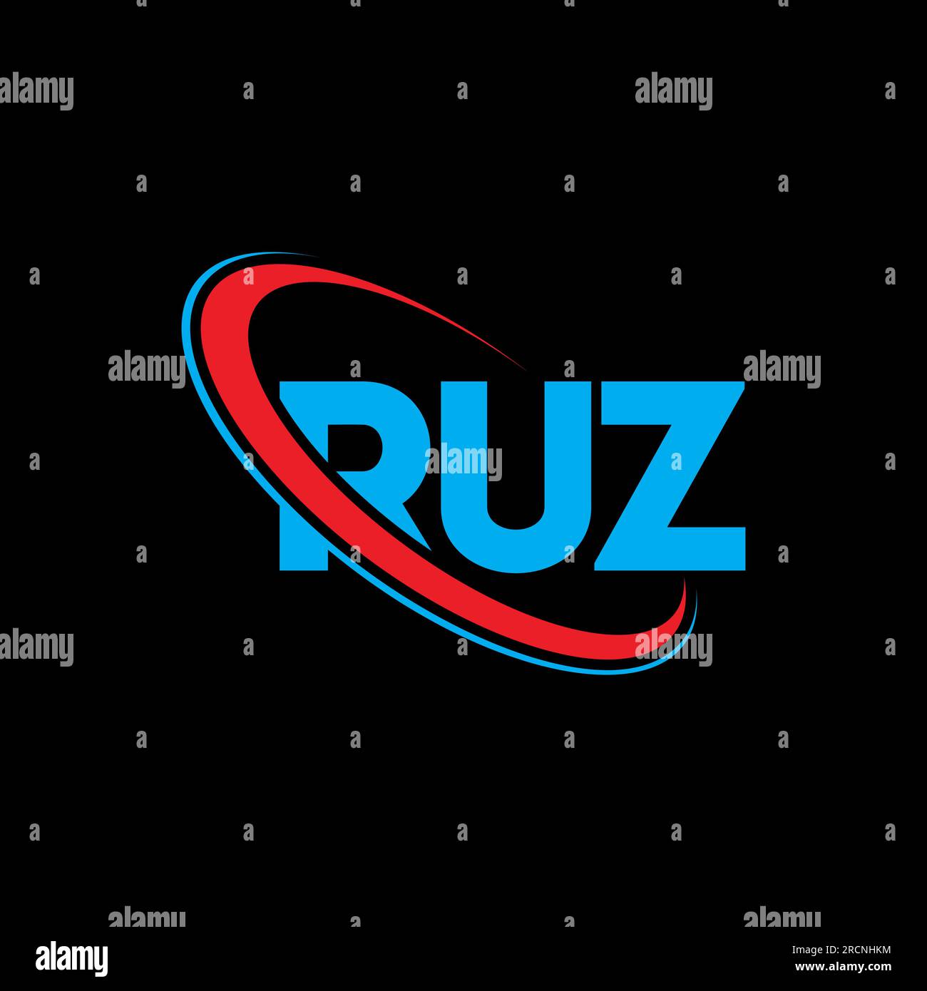RUZ logo. RUZ letter. RUZ letter logo design. Initials RUZ logo linked