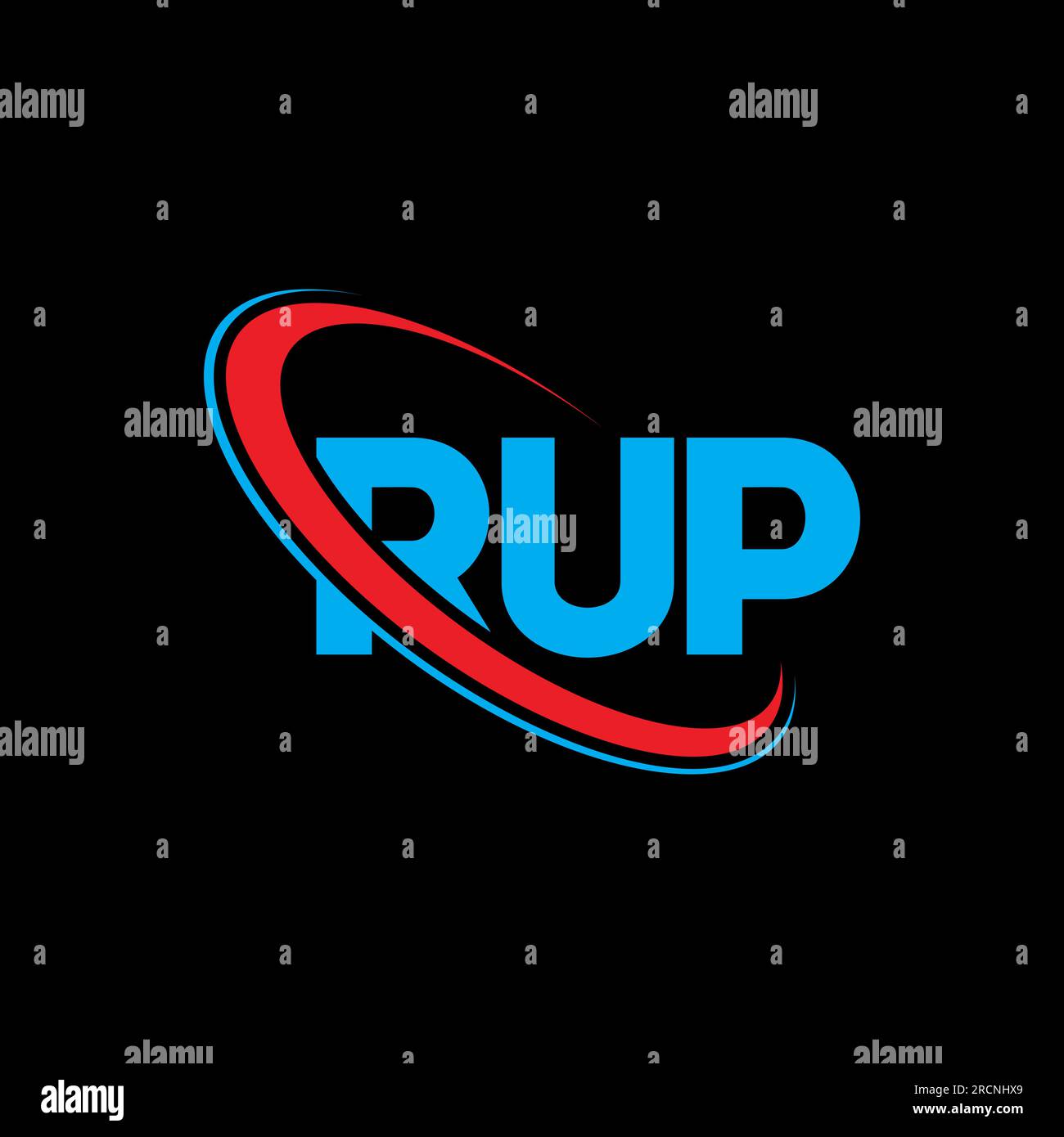 RUP logo. RUP letter. RUP letter logo design. Initials RUP logo linked