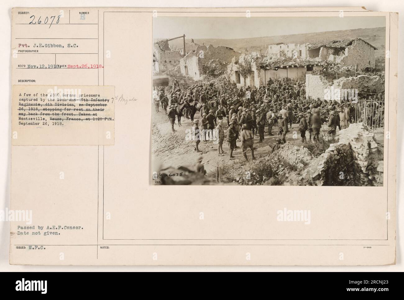 "Image depicts German prisoners of war captured by the 39th and 49th ...