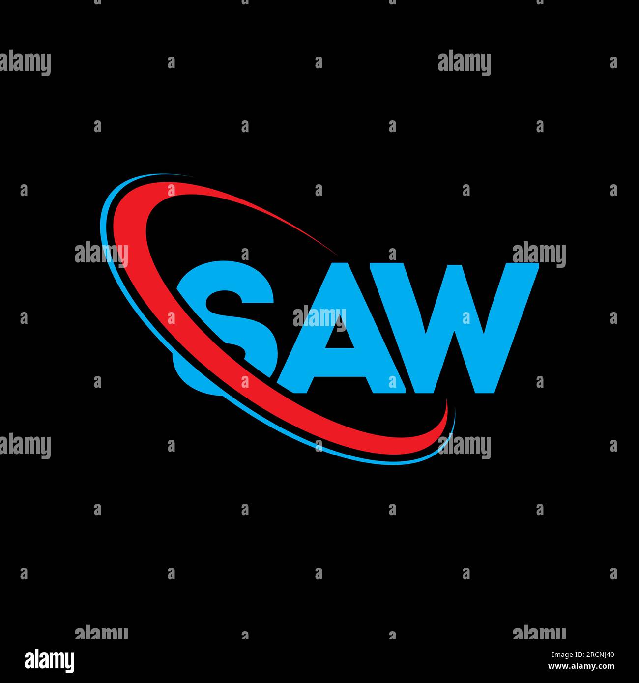 SAW logo. SAW letter. SAW letter logo design. Initials SAW logo linked