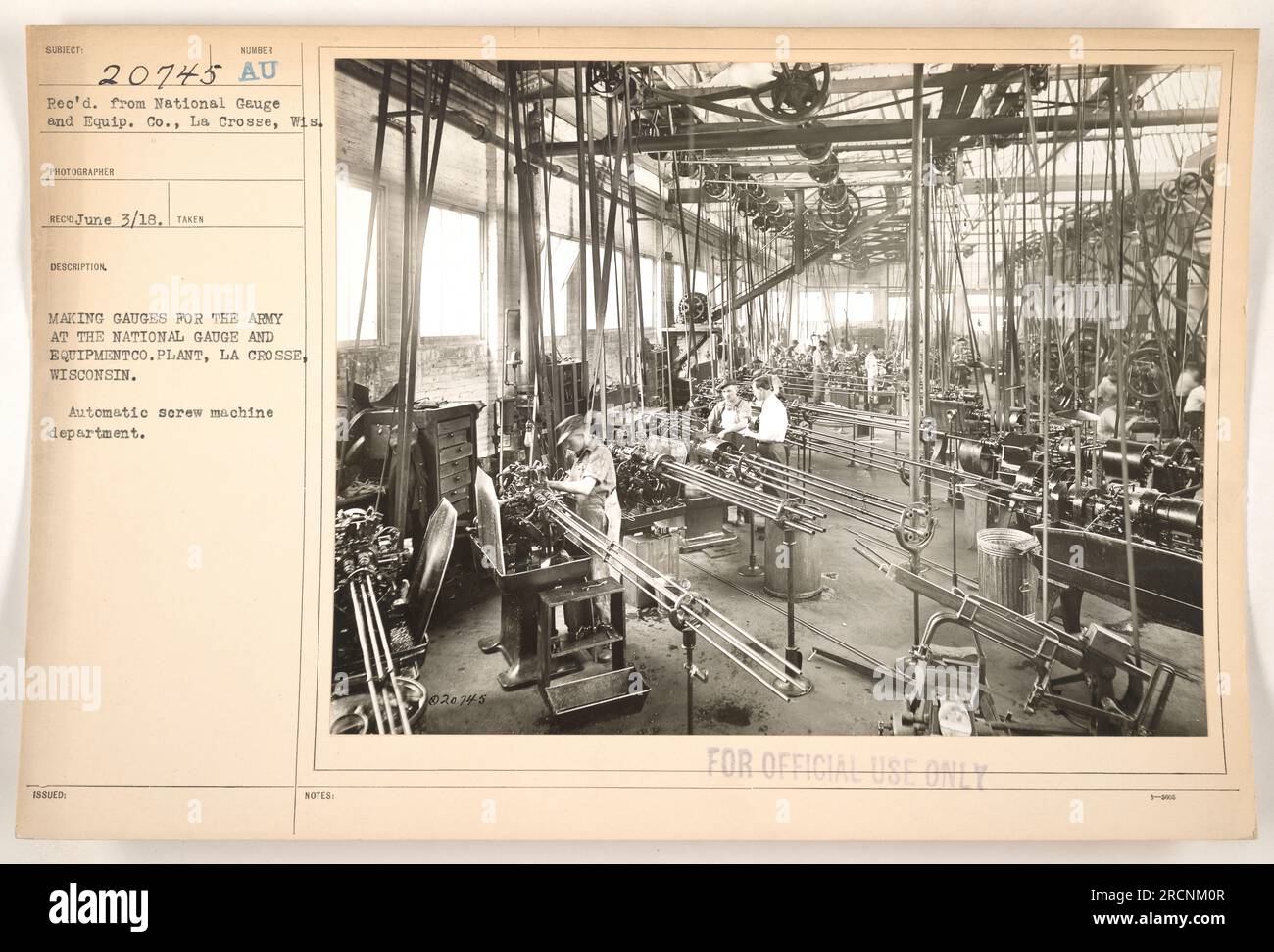 Workers at the National Gauge and Equipment Co. in La Crosse, Wisconsin