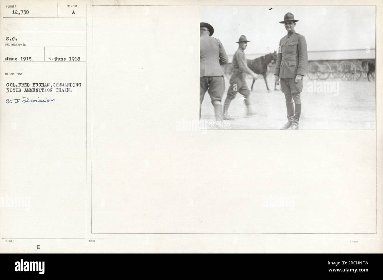 This Photograph Shows Colonel Fred Buchan The Commanding Officer Of this-photograph-shows-colonel-fred-buchan-the-commanding-officer-of