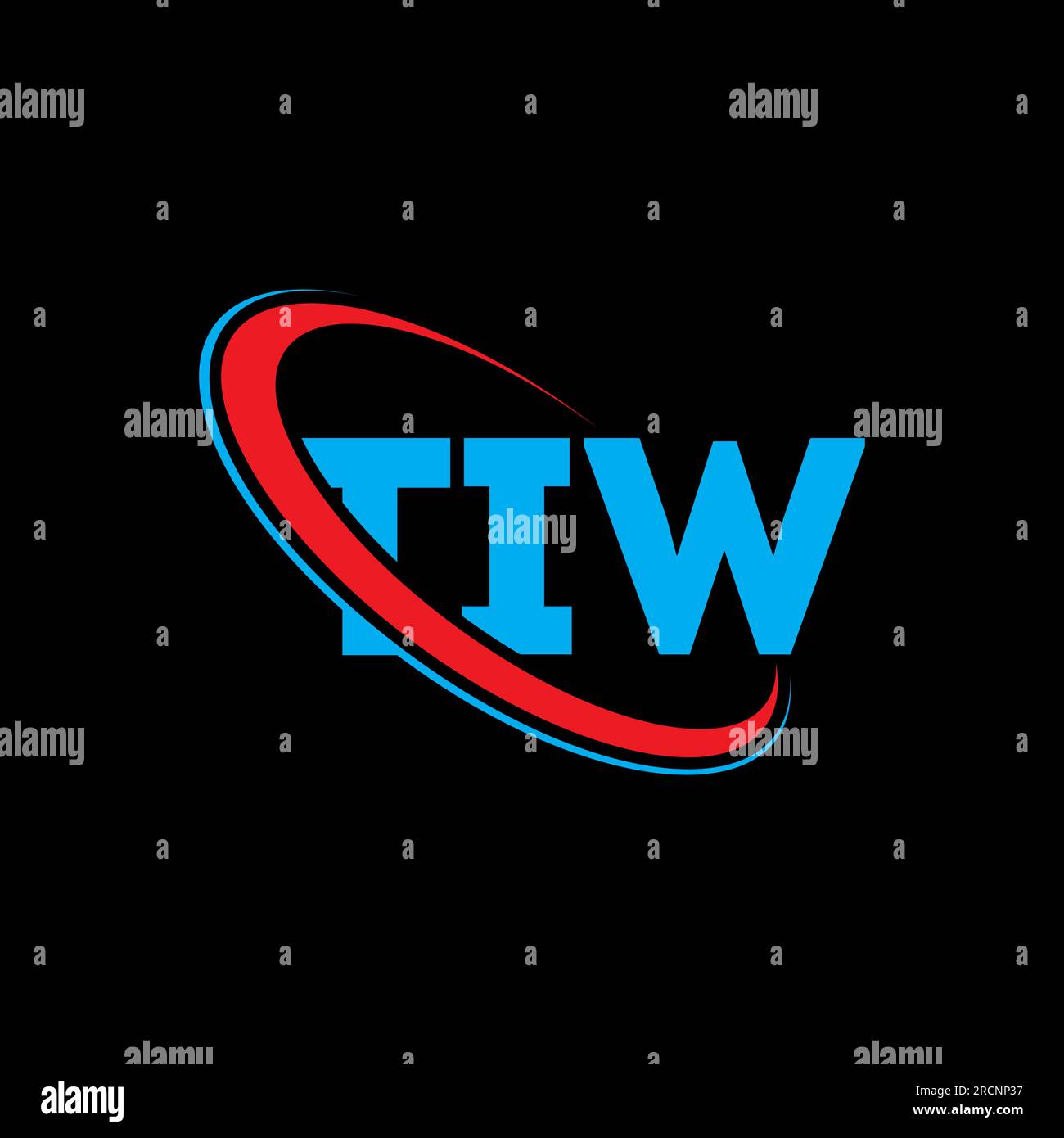TIW logo. TIW letter. TIW letter logo design. Initials TIW logo linked with circle and uppercase monogram logo. TIW typography for technology, busines Stock Vector