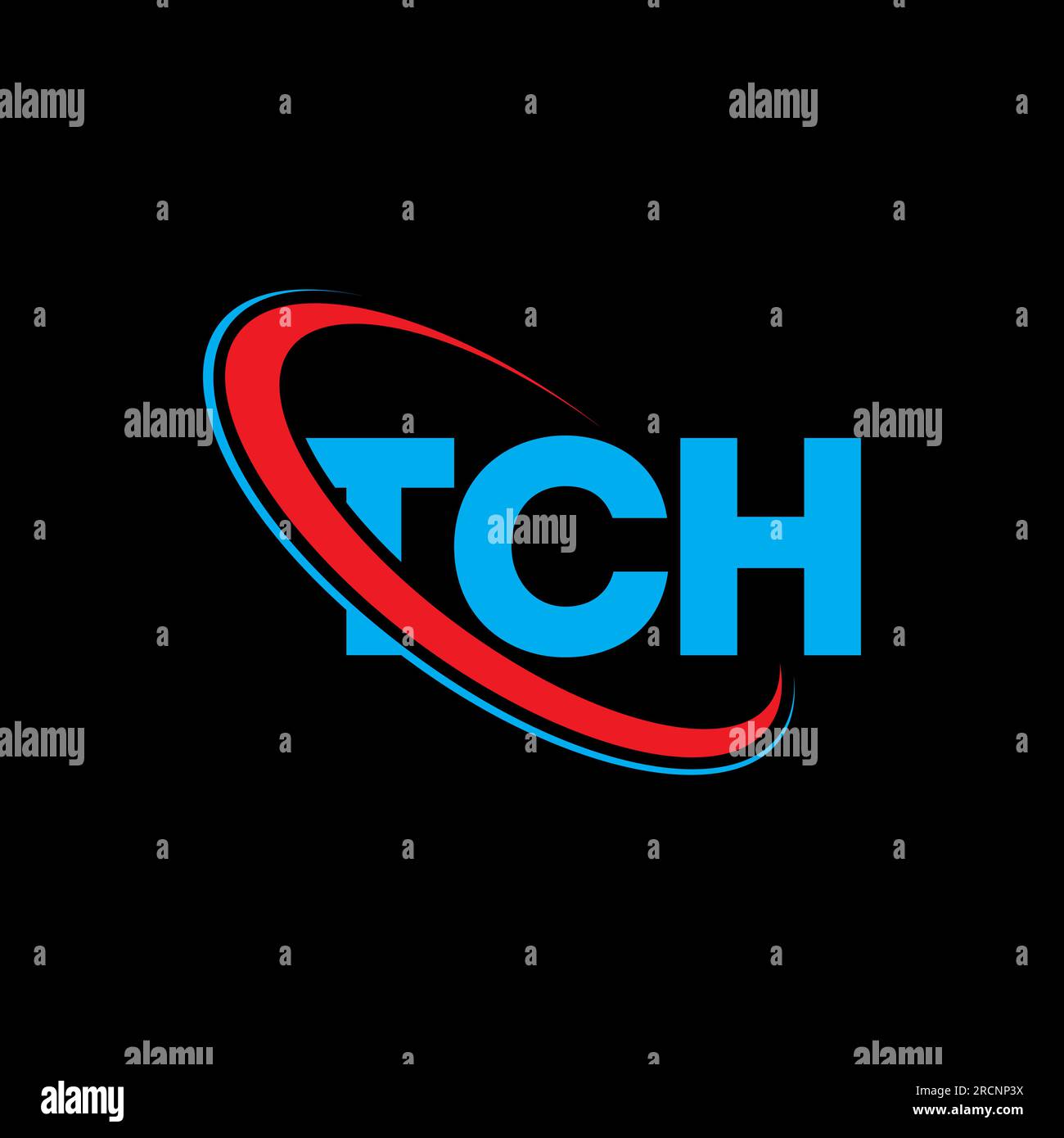 TCH logo. TCH letter. TCH letter logo design. Initials TCH logo linked with circle and uppercase monogram logo. TCH typography for technology, busines Stock Vector