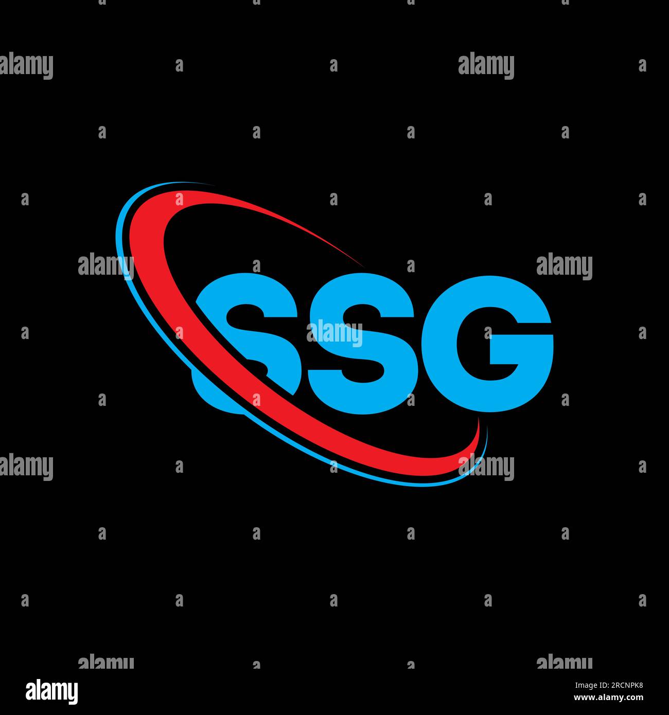 SSG logo. SSG letter. SSG letter logo design. Initials SSG logo linked with circle and uppercase monogram logo. SSG typography for technology, busines Stock Vector