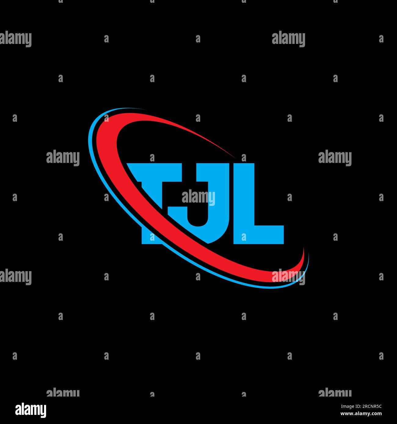 TJL logo. TJL letter. TJL letter logo design. Initials TJL logo linked with circle and uppercase monogram logo. TJL typography for technology, busines Stock Vector