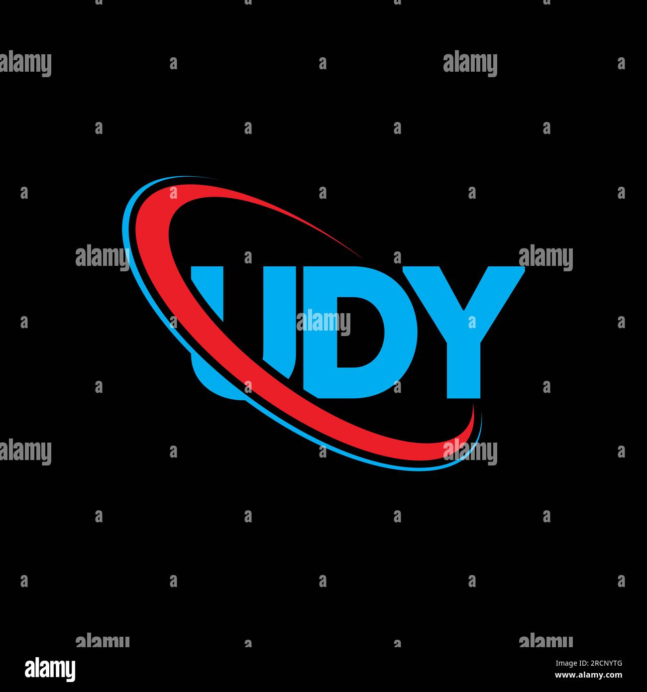 UDY logo. UDY letter. UDY letter logo design. Initials UDY logo linked with circle and uppercase monogram logo. UDY typography for technology, busines Stock Vector