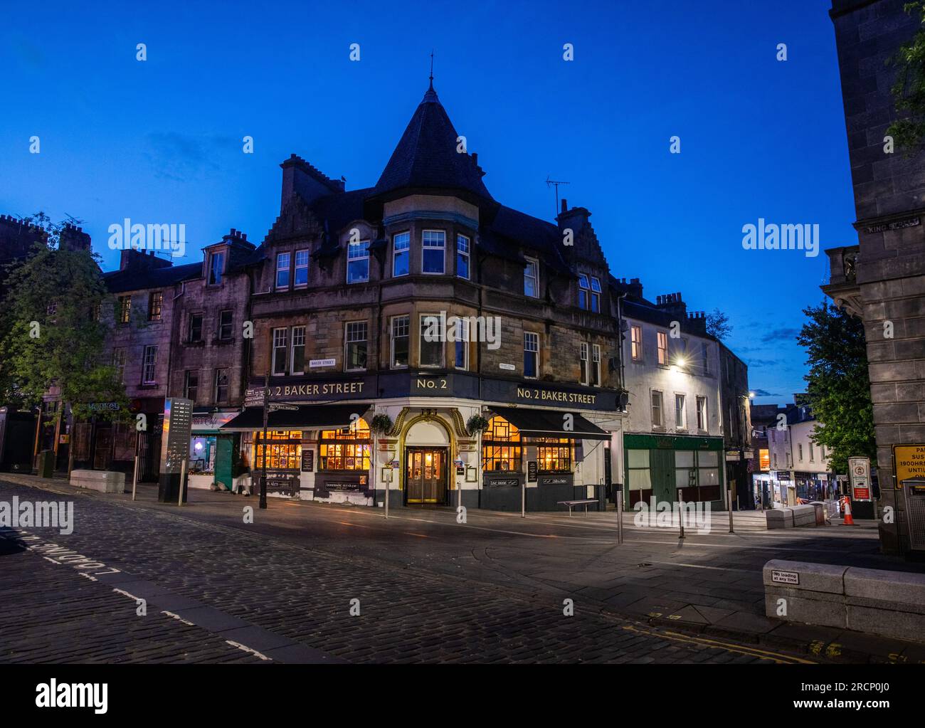 No 2 Baker Street a pub in Stirling on a summers evening in Scotland's central belt. Stock Photo