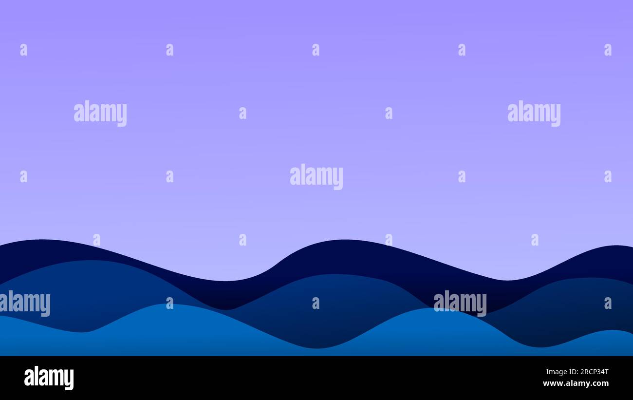Blue ocean wave abstract overlay gradient background Stock Vector Image ...