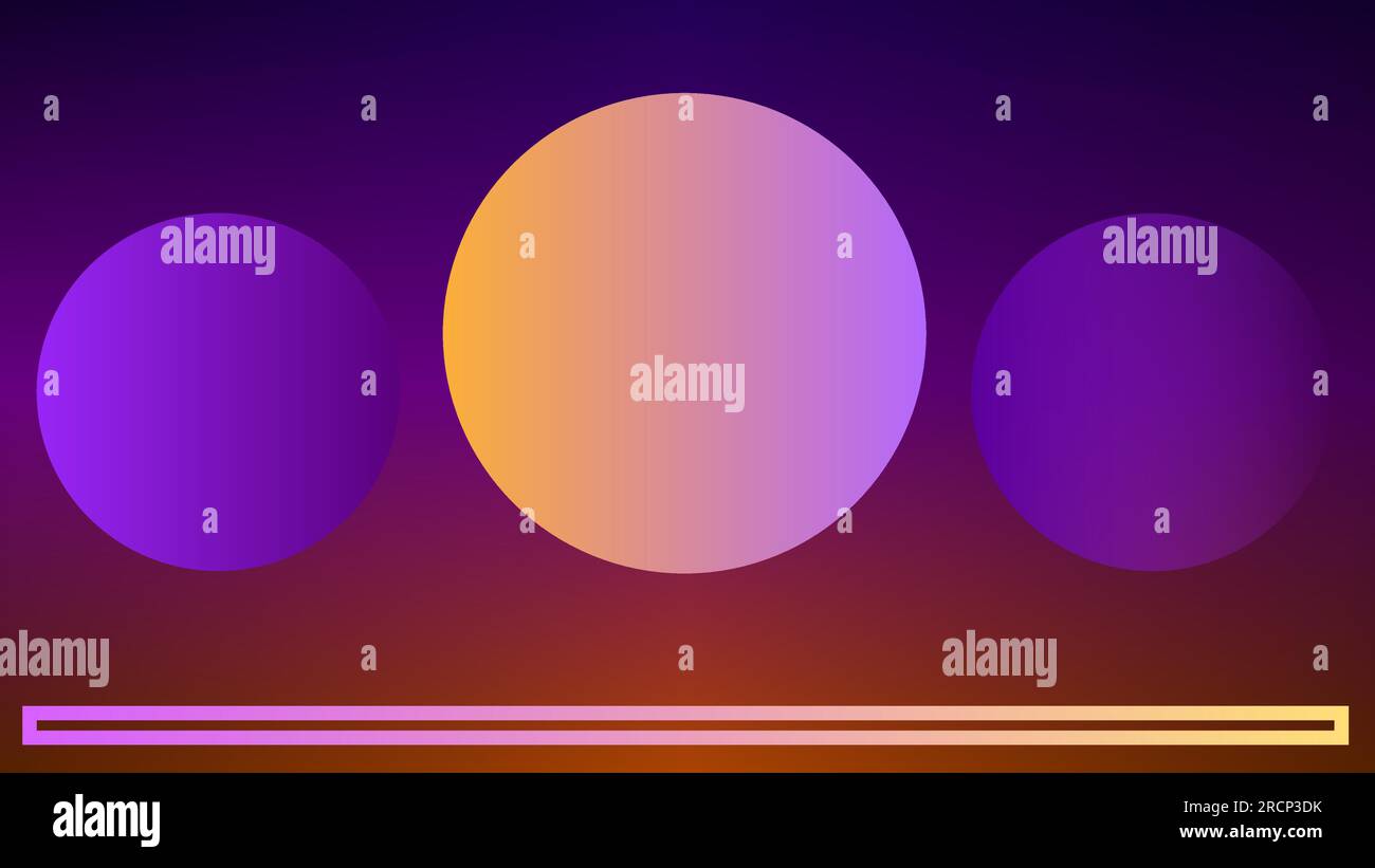 Copy Space Twilight Circle Frames Gradient Background. Stock Vector