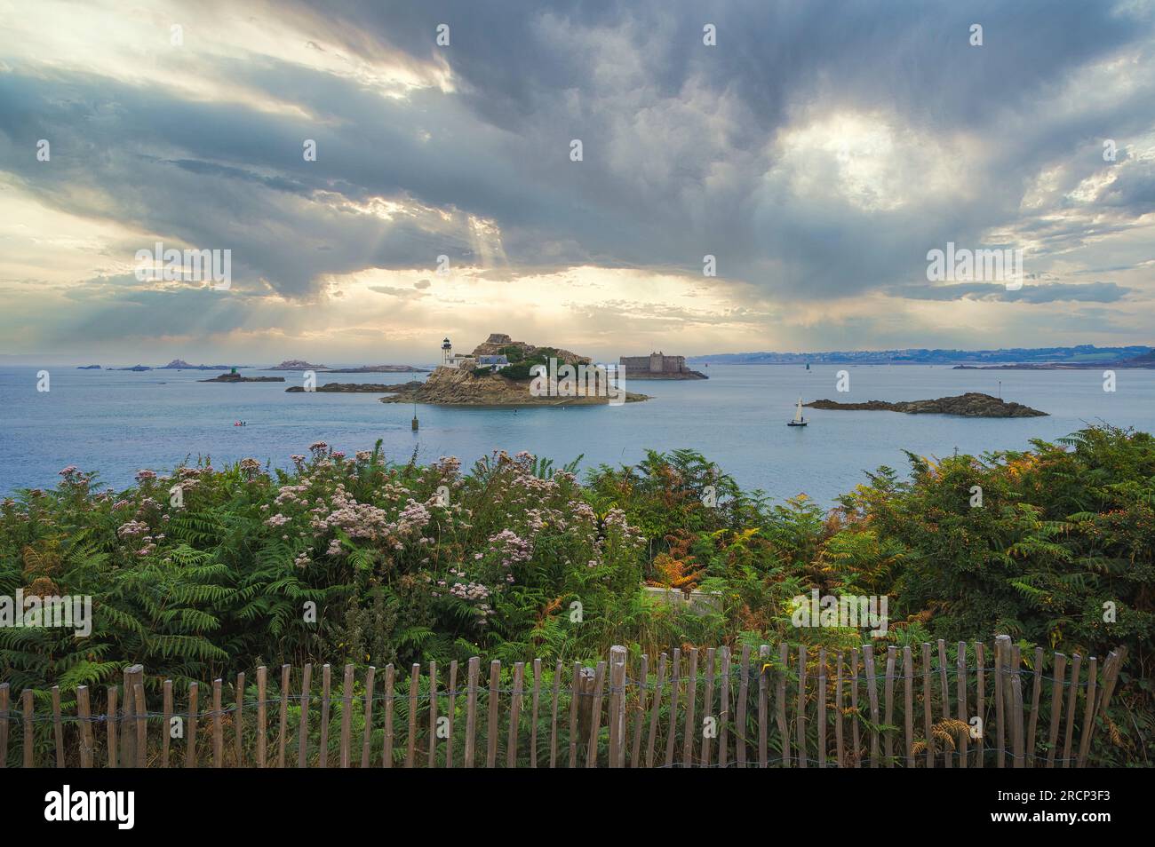 Tahiti beach in Carantec, Finistere. Stock Photo