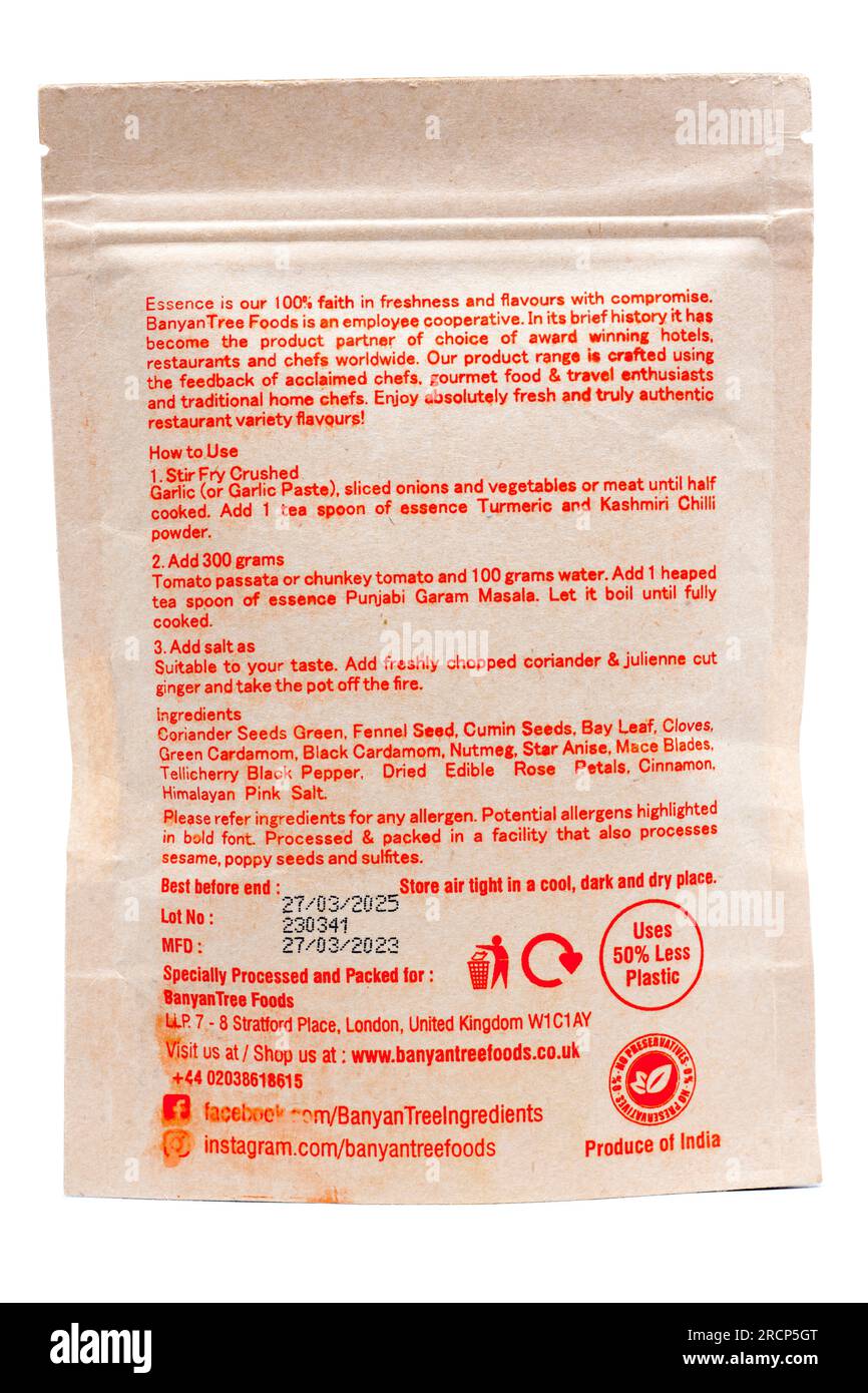 100 gram Packet of Banyan Tree Foods Garam Masala Powder 100 All