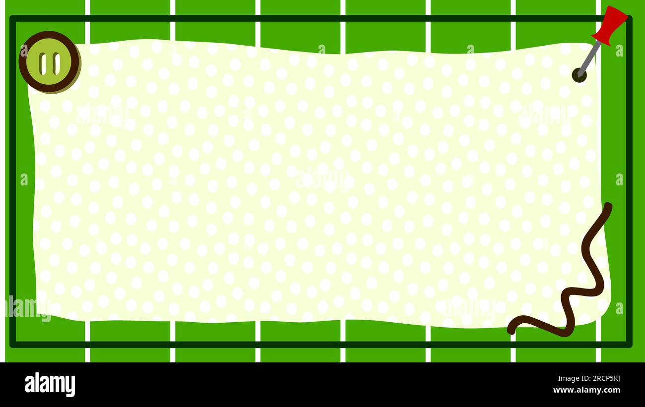 Presentation green background for school with cute design Stock Vector