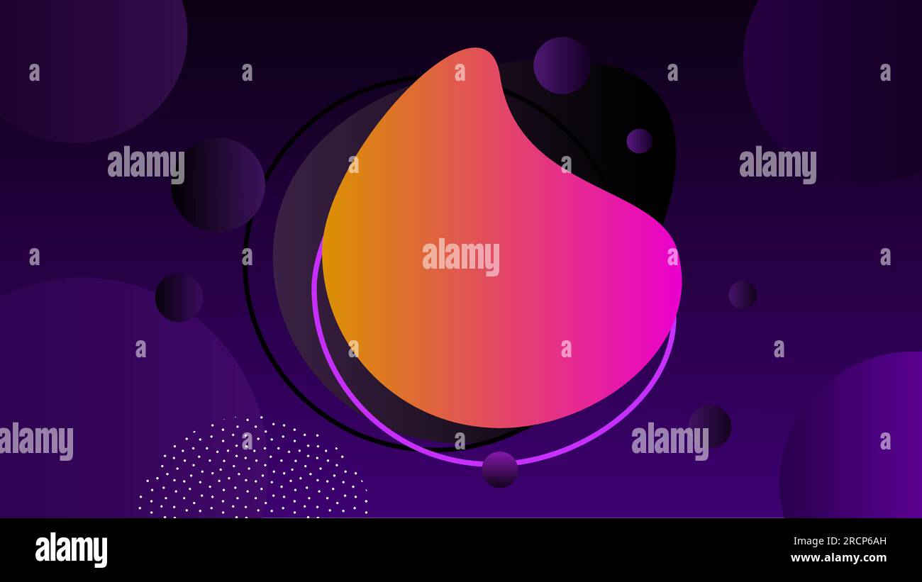 Twilight gradient placeholder frame copy space over dark violet and blue background Stock Vector
