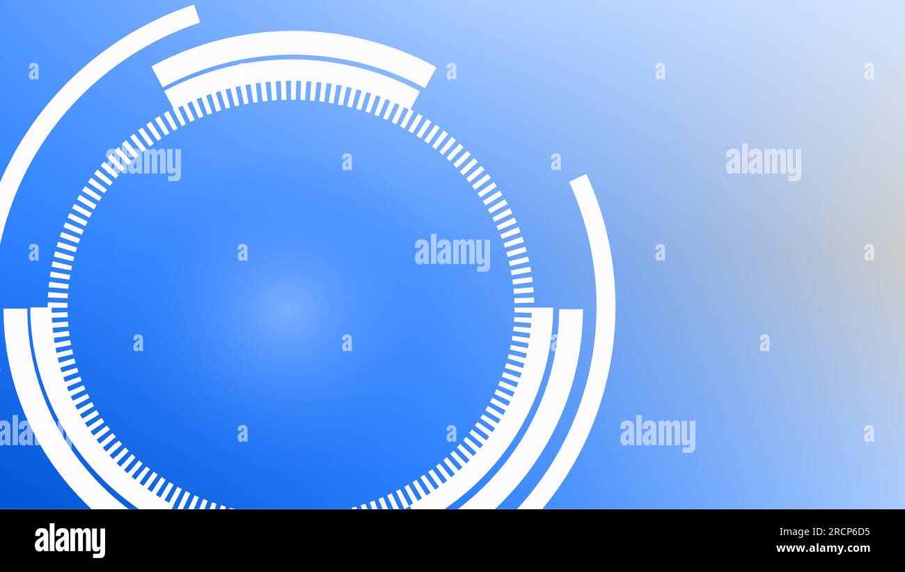 Technology Circle Frames Copy Space Blue Gradient Background Stock Vector