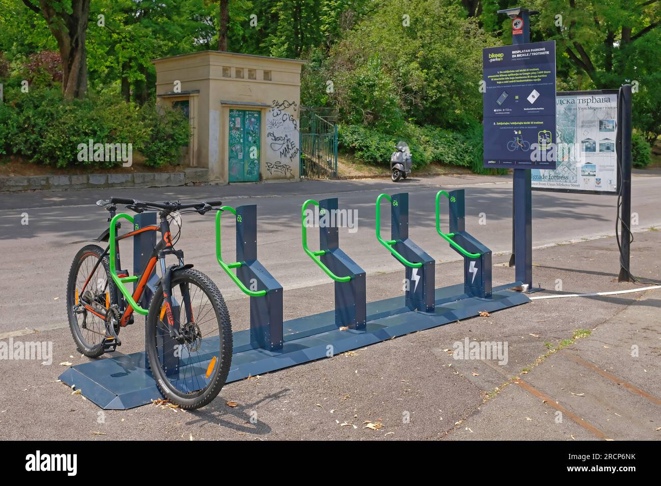 Secure bicycle parking hi res stock photography and images Alamy