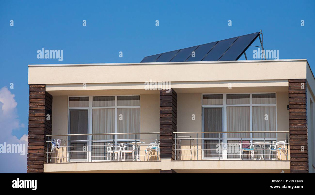 View of Modern luxury urban apartment building exterior, dwelling Stock Photo ...