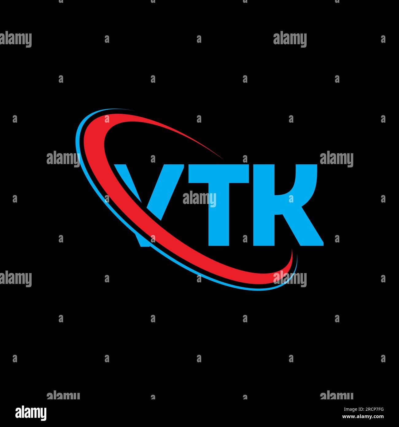 VTK logo. VTK letter. VTK letter logo design. Initials VTK logo linked with circle and uppercase monogram logo. VTK typography for technology, busines Stock Vector