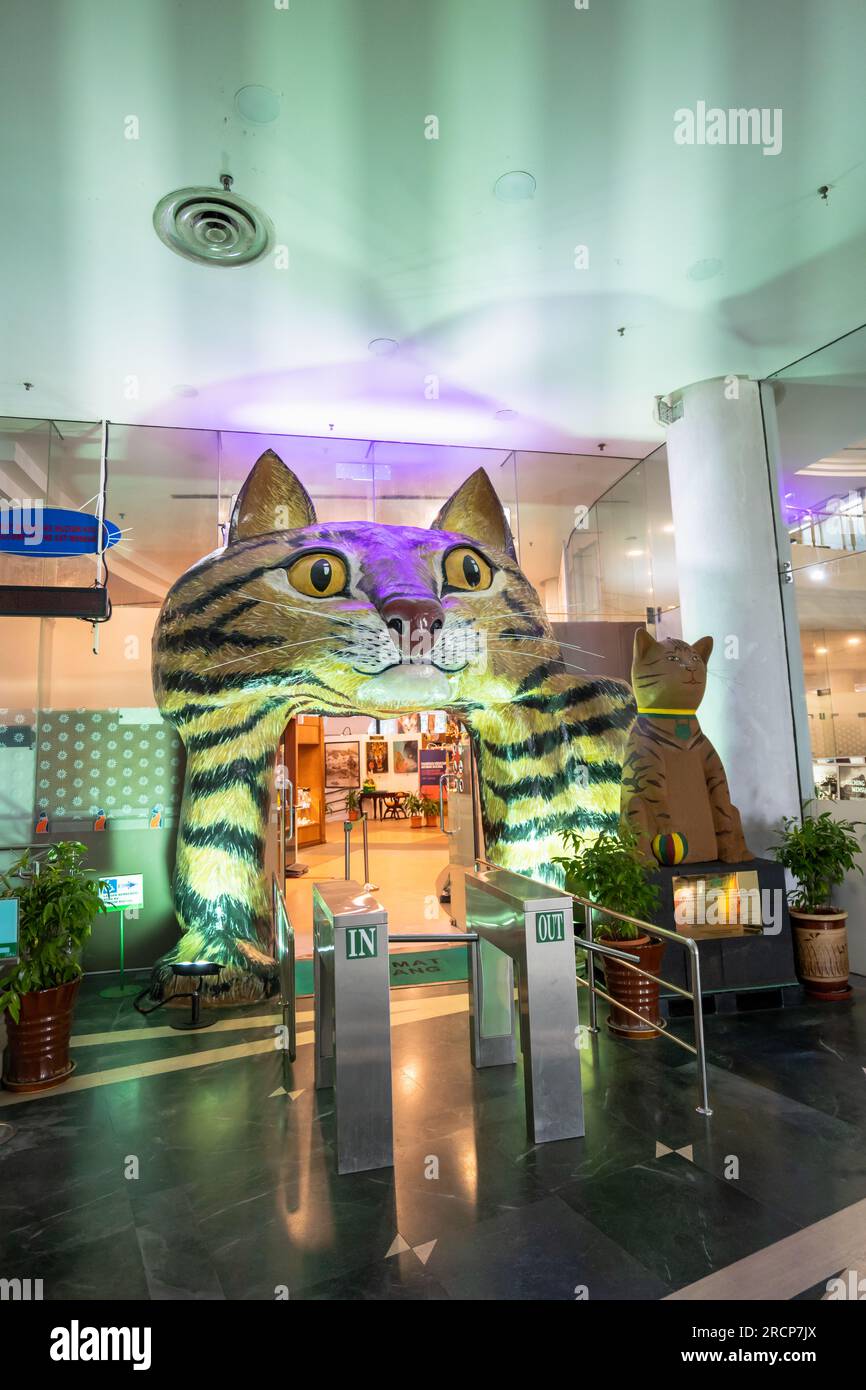 Kuching, Malaysia May 2023 Kuching Cat Museum entrance in Sarawak