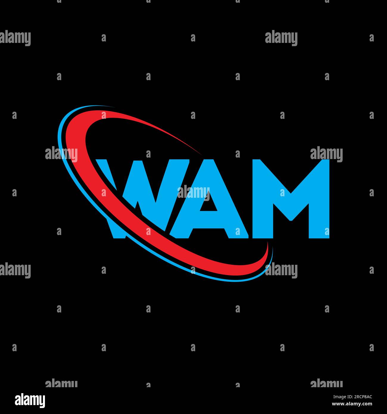 WAM logo. WAM letter. WAM letter logo design. Initials WAM logo linked