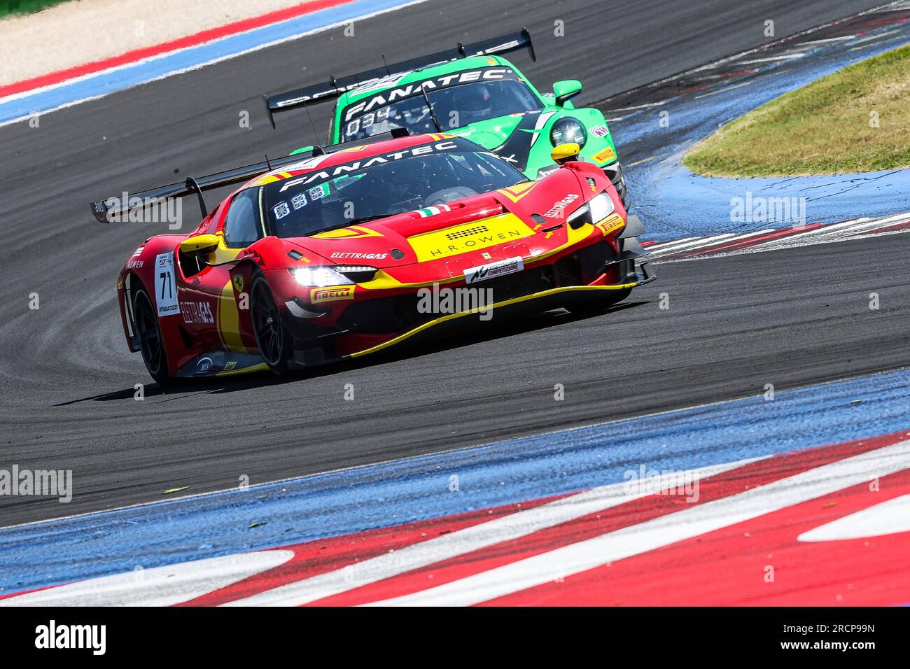 71 Sean HUDSPETH, Nicolas MARINANGELI, AF Corse Ferrari 296 GT3, action during the 5th round of GT World Challenge Europe Sprint Cup 2023, at Misano, Italy from July 14 to 16, 2023 - Photo Grégory Lenormand/DPPI Credit: DPPI Media/Alamy Live News Stock Photo