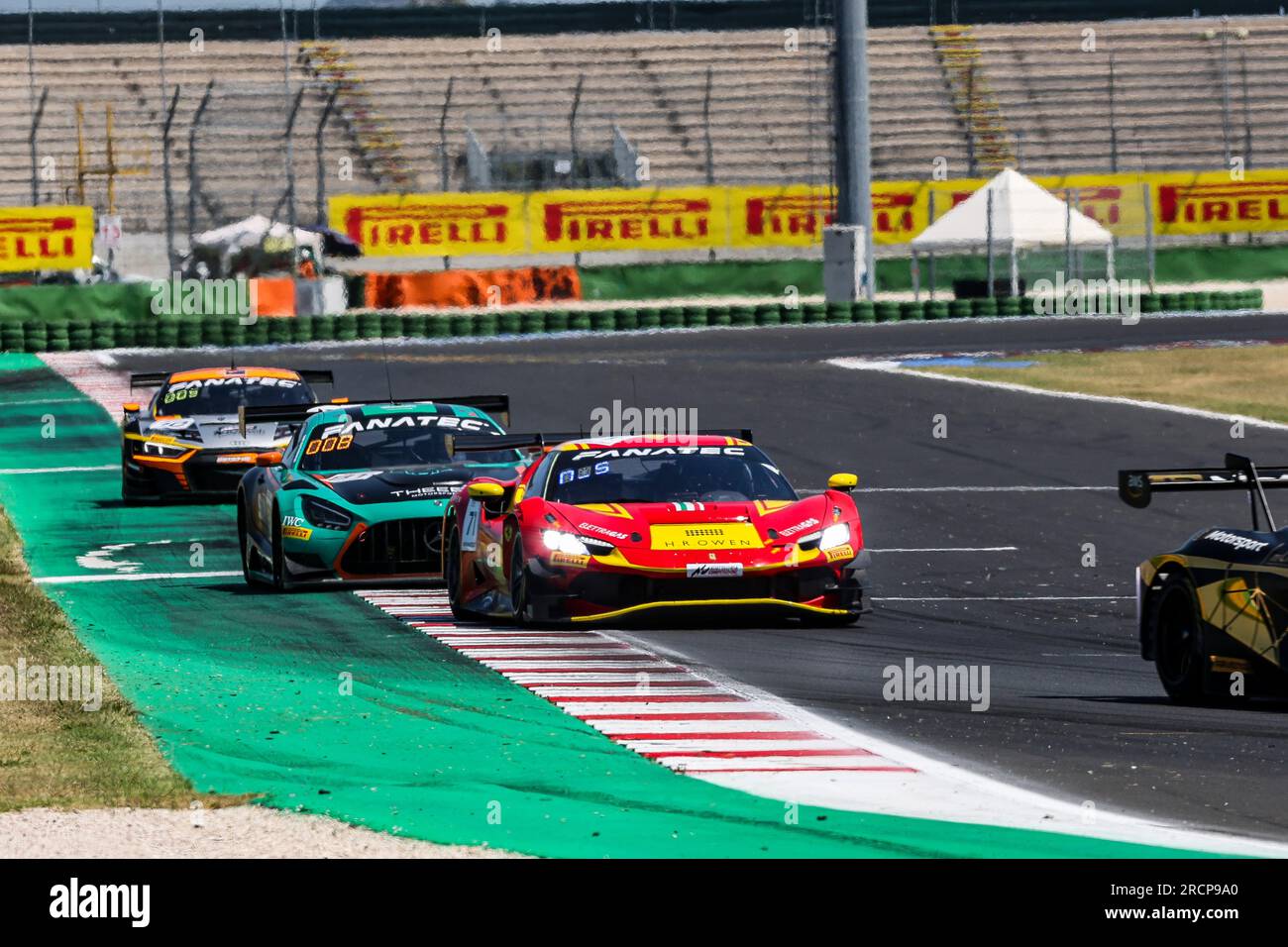 71 Sean HUDSPETH, Nicolas MARINANGELI, AF Corse Ferrari 296 GT3, action during the 5th round of GT World Challenge Europe Sprint Cup 2023, at Misano, Italy from July 14 to 16, 2023 - Photo Grégory Lenormand/DPPI Credit: DPPI Media/Alamy Live News Stock Photo