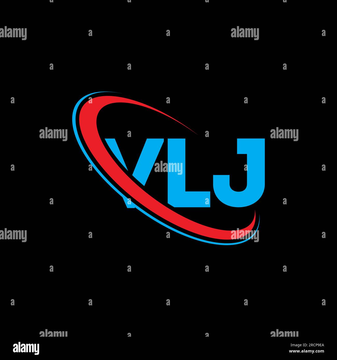 VLJ logo. VLJ letter. VLJ letter logo design. Initials VLJ logo linked with circle and uppercase monogram logo. VLJ typography for technology, busines Stock Vector